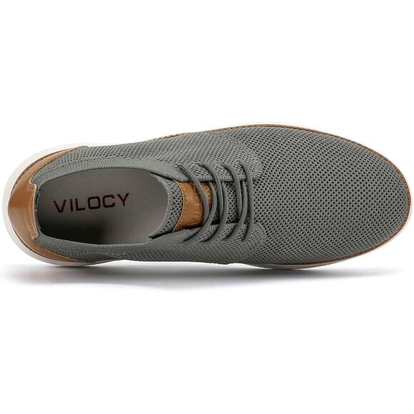 🆕VILOCY Men's Grey Fashion Business Comfortable Breathable Dress Sneaker - Picture 8 of 10